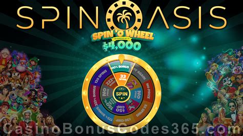 spin oasis casino free bonus codes